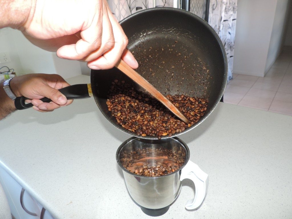 11.Pouring The Roasted Beans